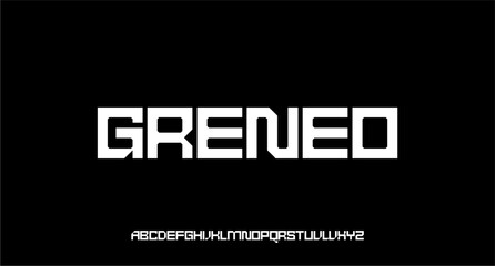 MODERN FUTURISTIC TECHNOLOGY SCI FI FONT VECTOR TYPEFACE