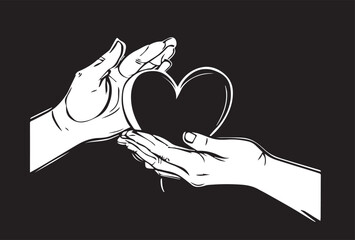 hand holding another hands. Two hands. 