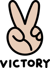 승리 브이 표시