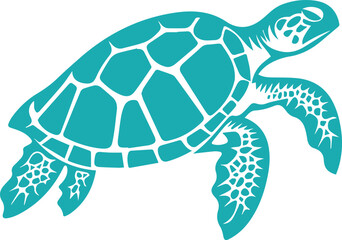 Blue sea turtle vector, ready to print and re-editable. It can be used in all your sea animal vector projects.