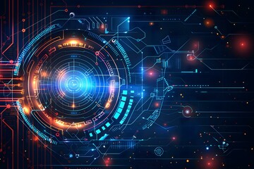 Obraz premium Futuristic Technology Background