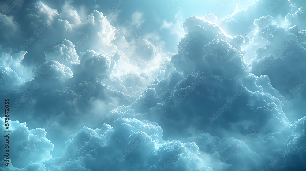 Poster abstract cloud computing backdrop - digital design
