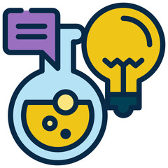 science education tube learning knowledge filled outline