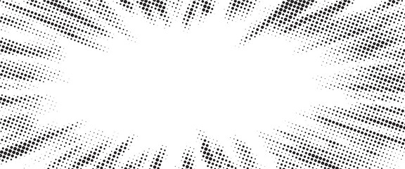 Abstract comic book flash explosion radial lines on transparent background. Vector illustration superhero design