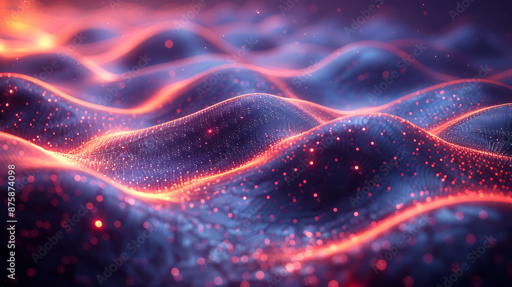 Poster big data visualization - abstract background