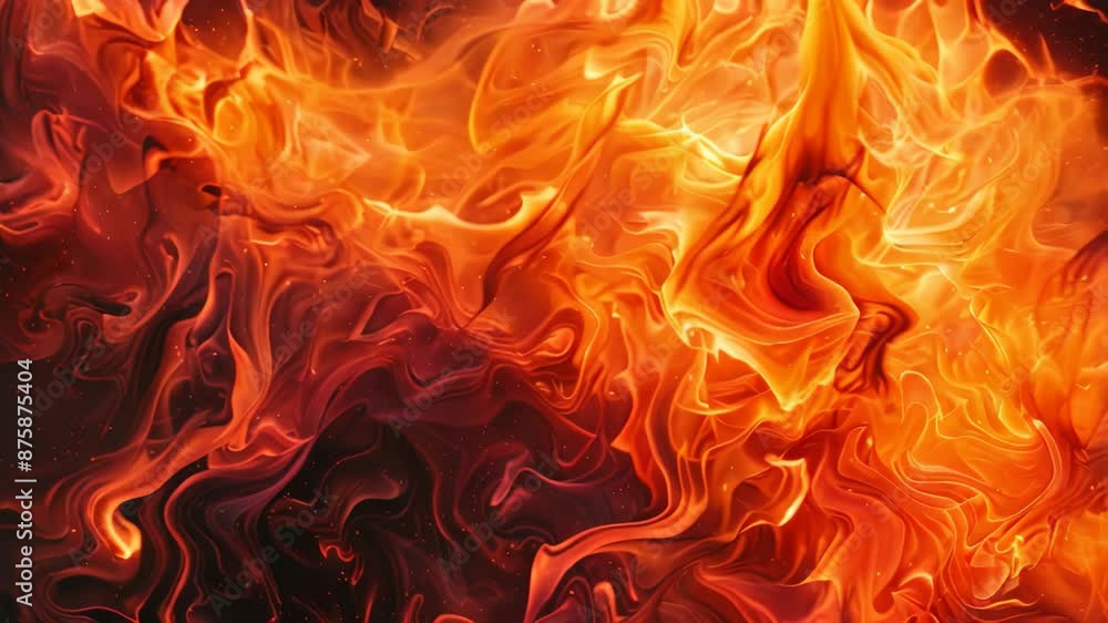 Poster a close-up view of flames flickering in a powerful display, flames flickering in a mesmerizing displ