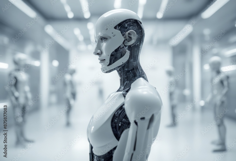 Poster business virtual idea technology encryption medicine form brain polygonal avatar robot background fi