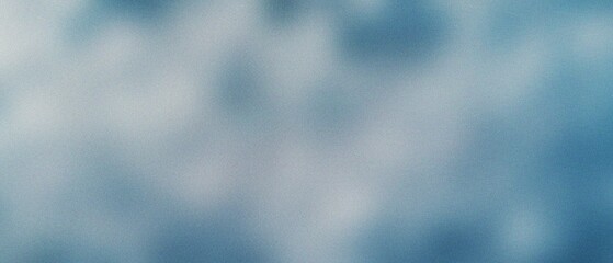 Soft Focus Abstract Background of Blue and White Blurred Clouds in the Sky, blurred noise, and grainy texture