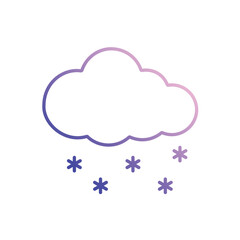 Snow Cloud vector icon