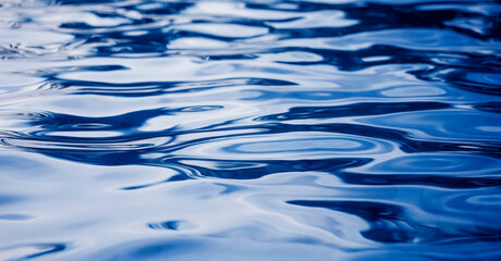 A image of blue ocean waves featuring a water surface in detail