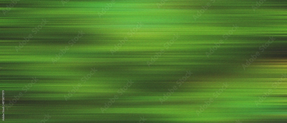 Poster abstract green motion blur background with horizontal lines and gradient effect, blurred noise, and 