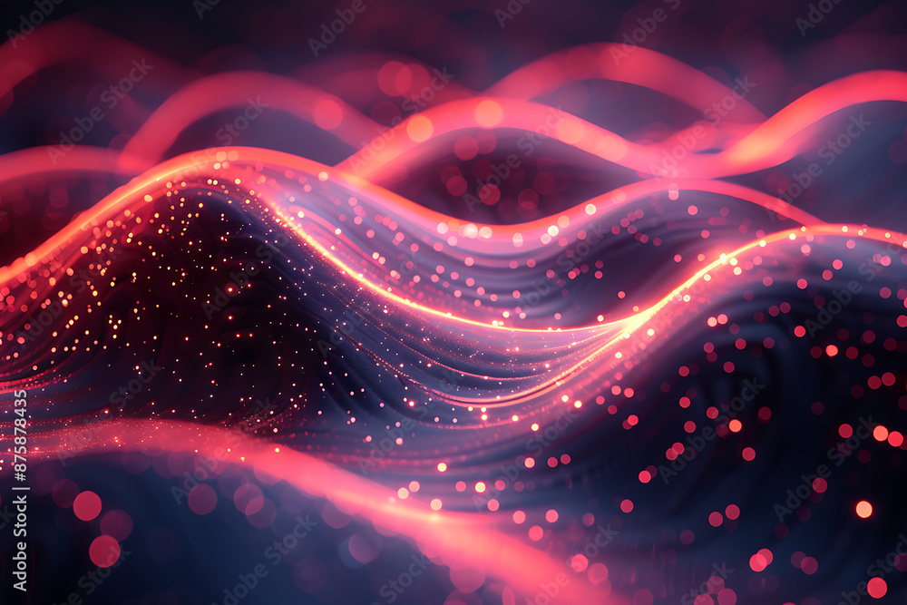 Poster tech artistry: abstract textures meet high-tech patterns