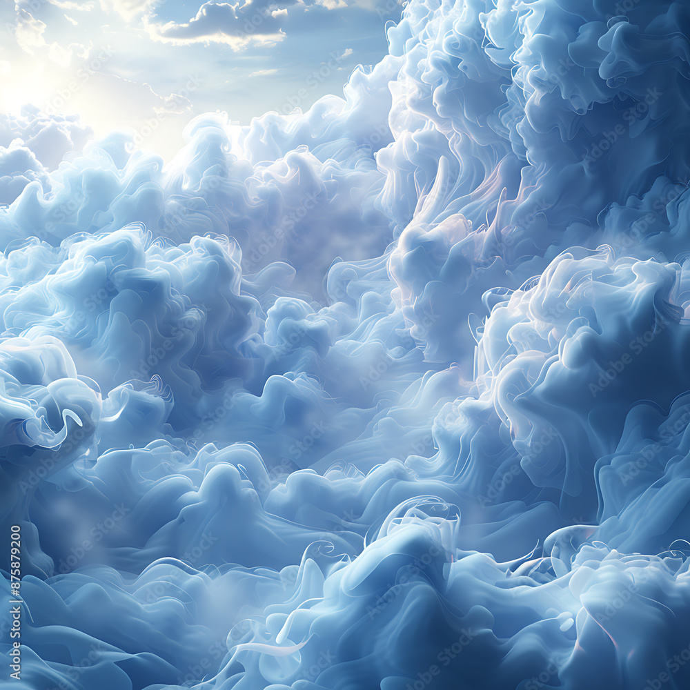 Poster cloud computing backdrop with abstract banner
