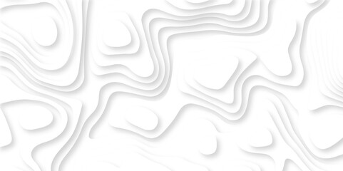 Pattern with lines and dots The stylized height of the topographic map contour in lines and contours isolated on transparent. Paper cut white topography contour lines map isolated on white background.