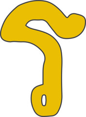 Cute Thai Alphabet Bold Doodle