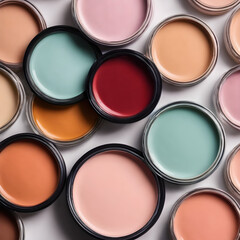 The cosmetic cream set against a backdrop that reflects the current season, such as soft pastel colors for spring or warm, rich tones for autumn.