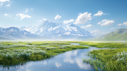 Fototapeta premium Picture-perfect unspoiled natural beauty in untouched virgin lands.