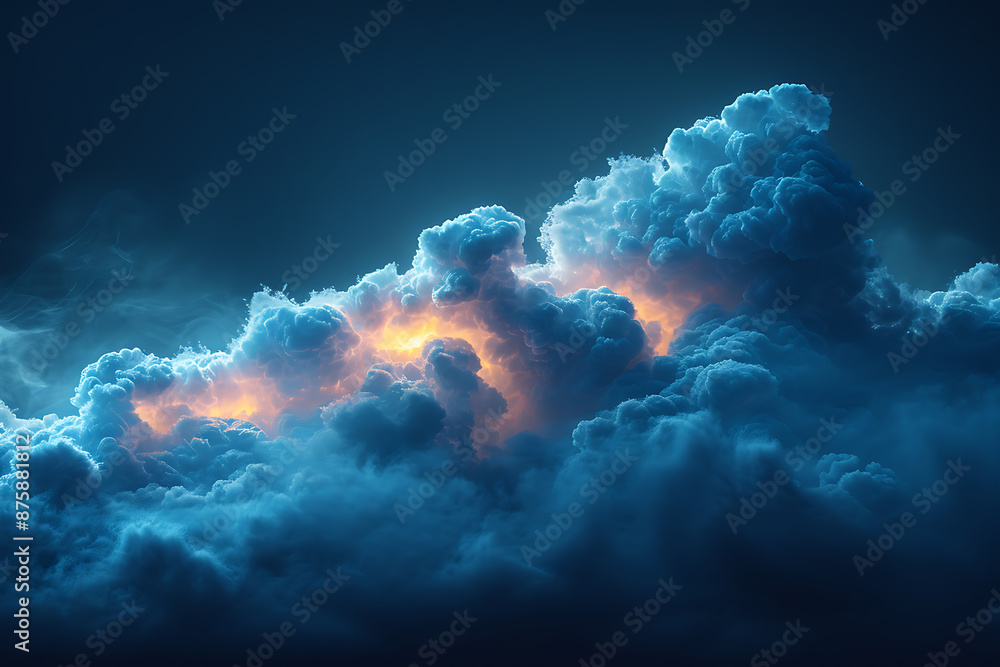 Poster abstract cloud computing background - inspirational design