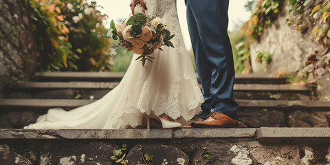 bride and groom at the wedding