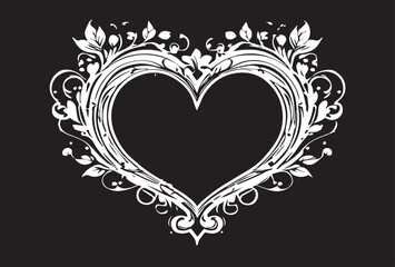 Hand drawn heart line background. Hearts.