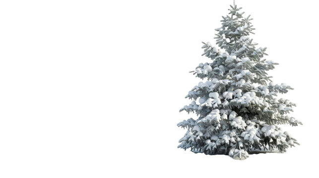 christmas tree isolated on white