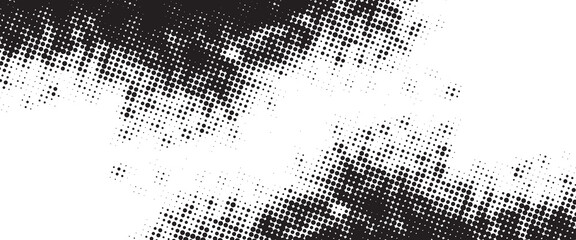 Halftone noise texture. Grunge dirty speckles, spots, dots background. Black and white grit sand grain wallpaper