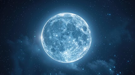 Close up view of a night full moon