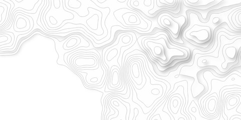 White wave paper curved reliefs abstract background Topographic map patterns. Background of the topography map. Abstract pattern with lines. Contour abstract map relief land outline.