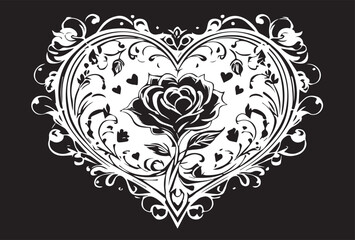 Hand drawn heart line background. Hearts.