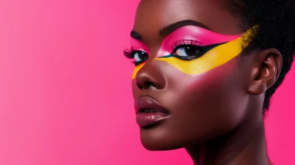 Fierce Beauty: Striking Eye Makeup on a Confident Young Woman © ECLIVN