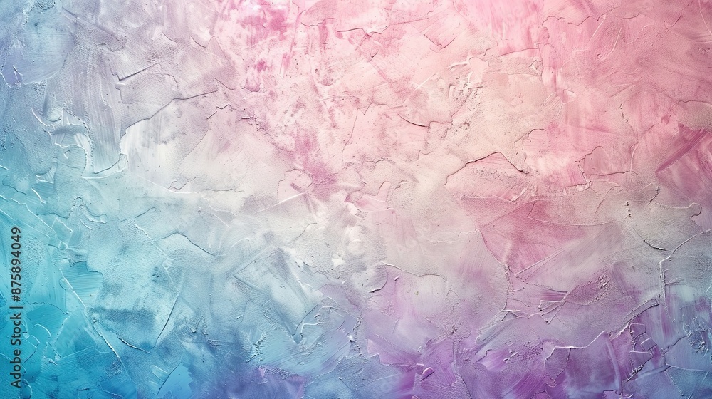 Poster Serene Pastel Gradient Abstract Art on Textured Canvas with Copy Space