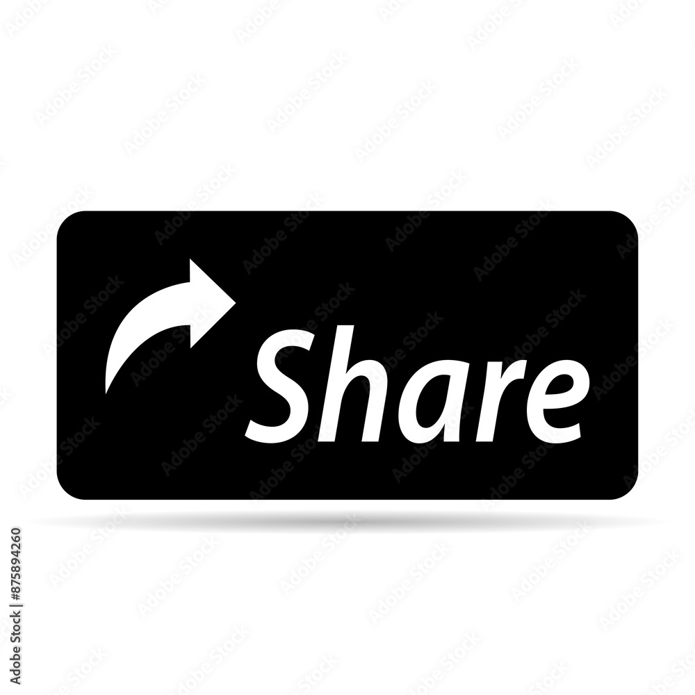 Poster share click button icon, modern web sign, internet vector illustration