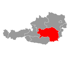 Austria of Styria map symbol shape, travel web flat concept icon symbol vector illustration