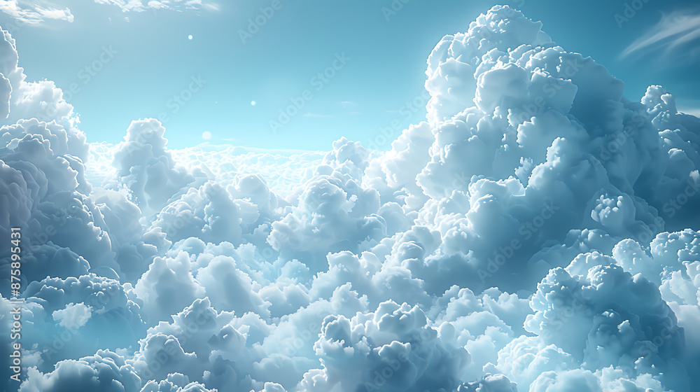Poster ethereal cloud computing abstract background