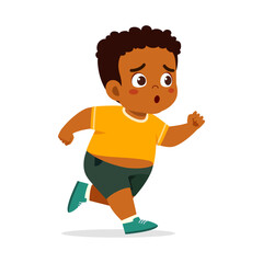 fat little kid do running for weight loss