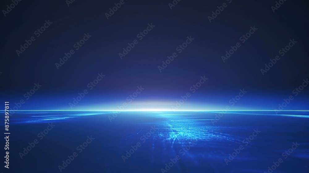 Poster Tranquil Blue Light Gradient with Soft Glow and Copy Space for Design Concepts.