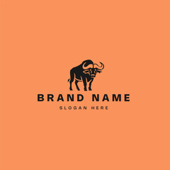 bison buffalo logo hipster retro vintage vector icon illustration - vector