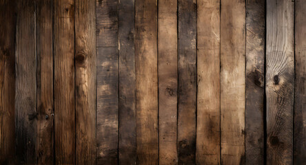 Fototapeta premium Old grunge dark textured wooden background , The surface of the old brown wood texture. Generative AI.