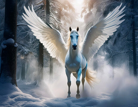 pegaso el caballo alado de Zeus en la mitolog&iacute;a Griega