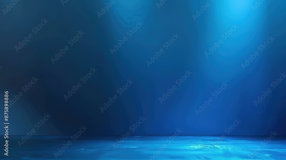 Poster serene blue gradient background with copyspace for text