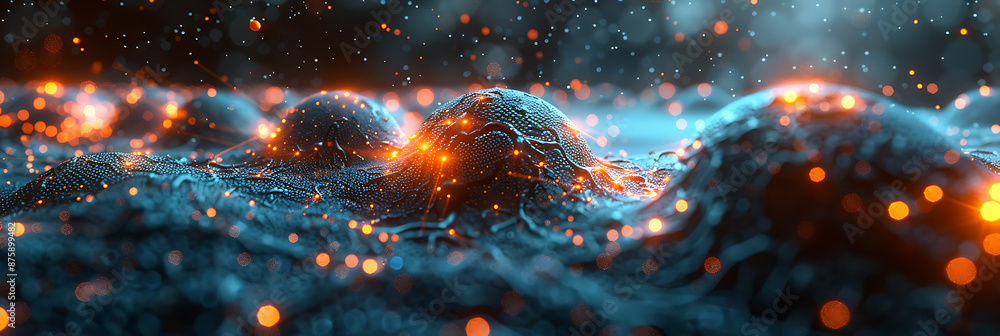 Poster artificial intelligence canvas: neural network art