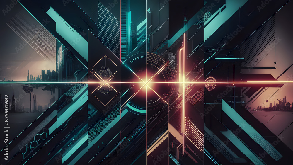 Poster abstract background with arrows