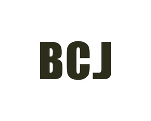 BCJ logo design vector template. BCJ logo design.
