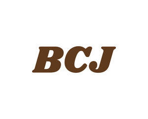 BCJ logo design vector template. BCJ logo design.