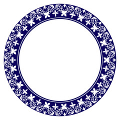 floral, element, geometric, line, kyrgyzstan, kazakh, kyrgyz, islamic, frame, emblem, embroidery, ethnic, cobalt, circle, blue, border, central, ceramics, arabic, asia, tile, rajasthan, background, te