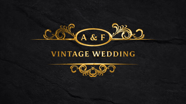 Gold Wedding Titles	
