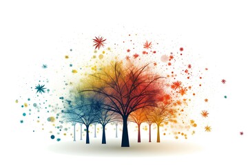 abstract autumn tree made by midjourney