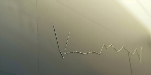 Simple line graph indicating market ascent on a sleek, neutral backdrop.