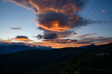 Fototapeta premium Corse coucher soleil