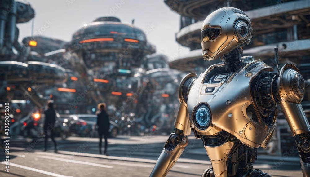 Poster human mining droid machine hand machine digital ai research brain cyborg technology artificial techn